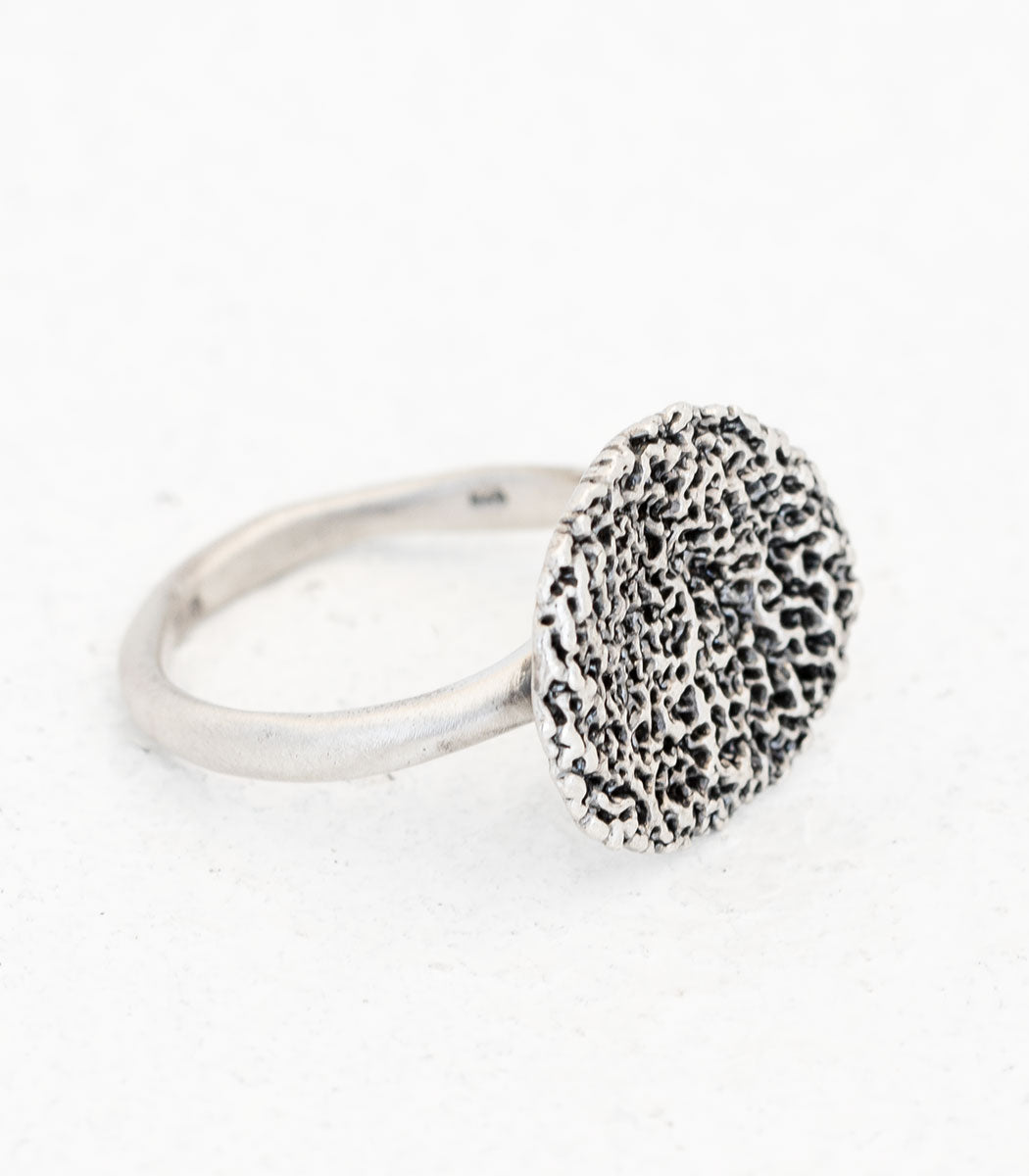 Silber Ring Korallenstruktur Gr. 59