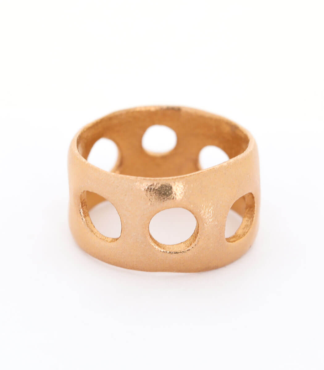Bronze Ring Lochgestein Gr. 54