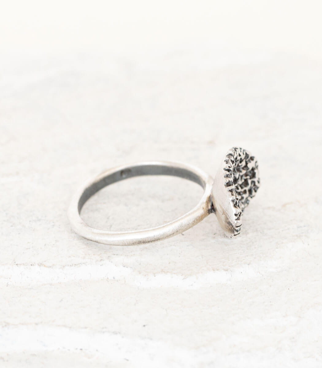 Silber Ring Korallenstruktur Gr. 57