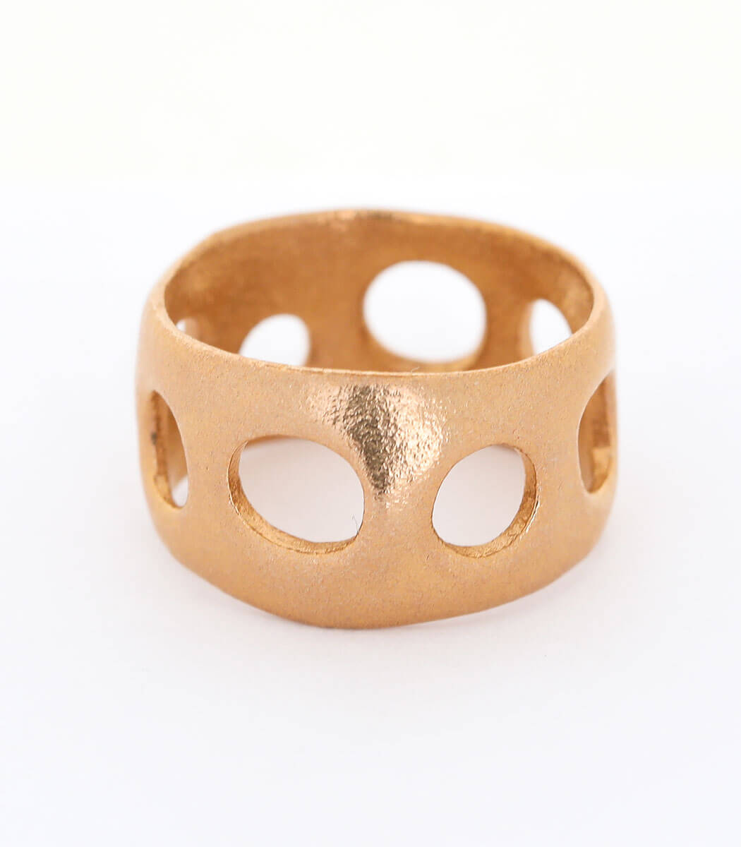 Bronze Ring Lochgestein Gr. 54
