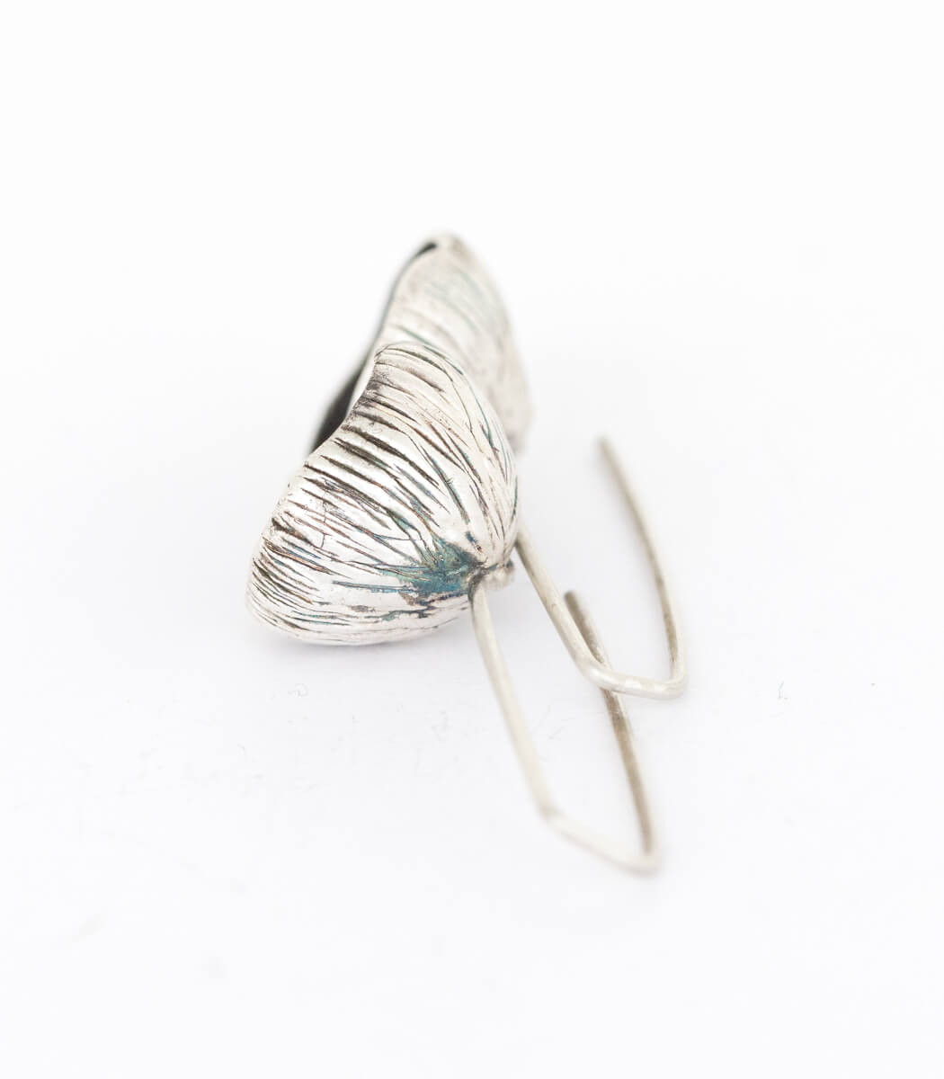 Silber Ohrhänger Blüte Perle