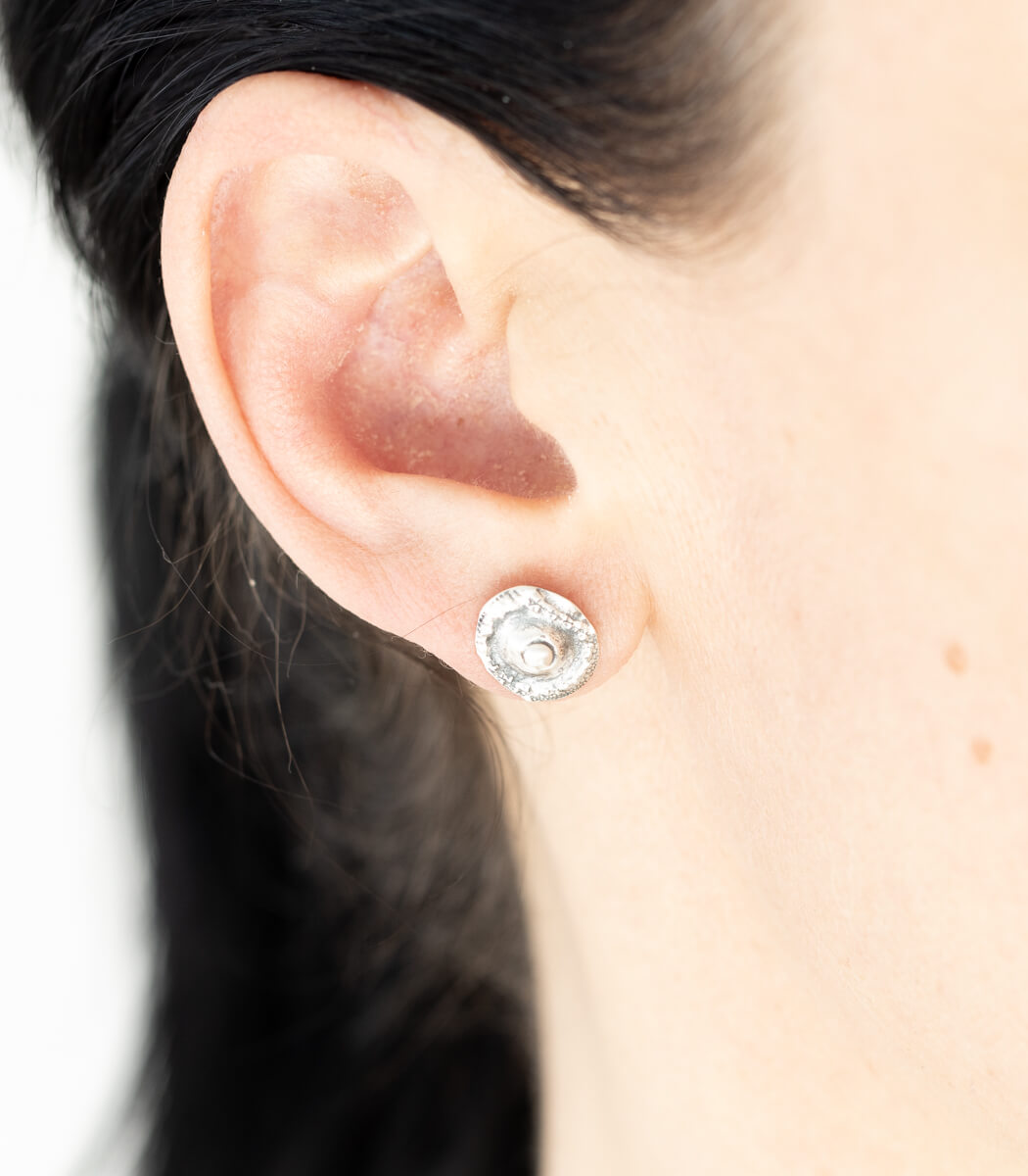 Silber Ohrstecker Seeigel
