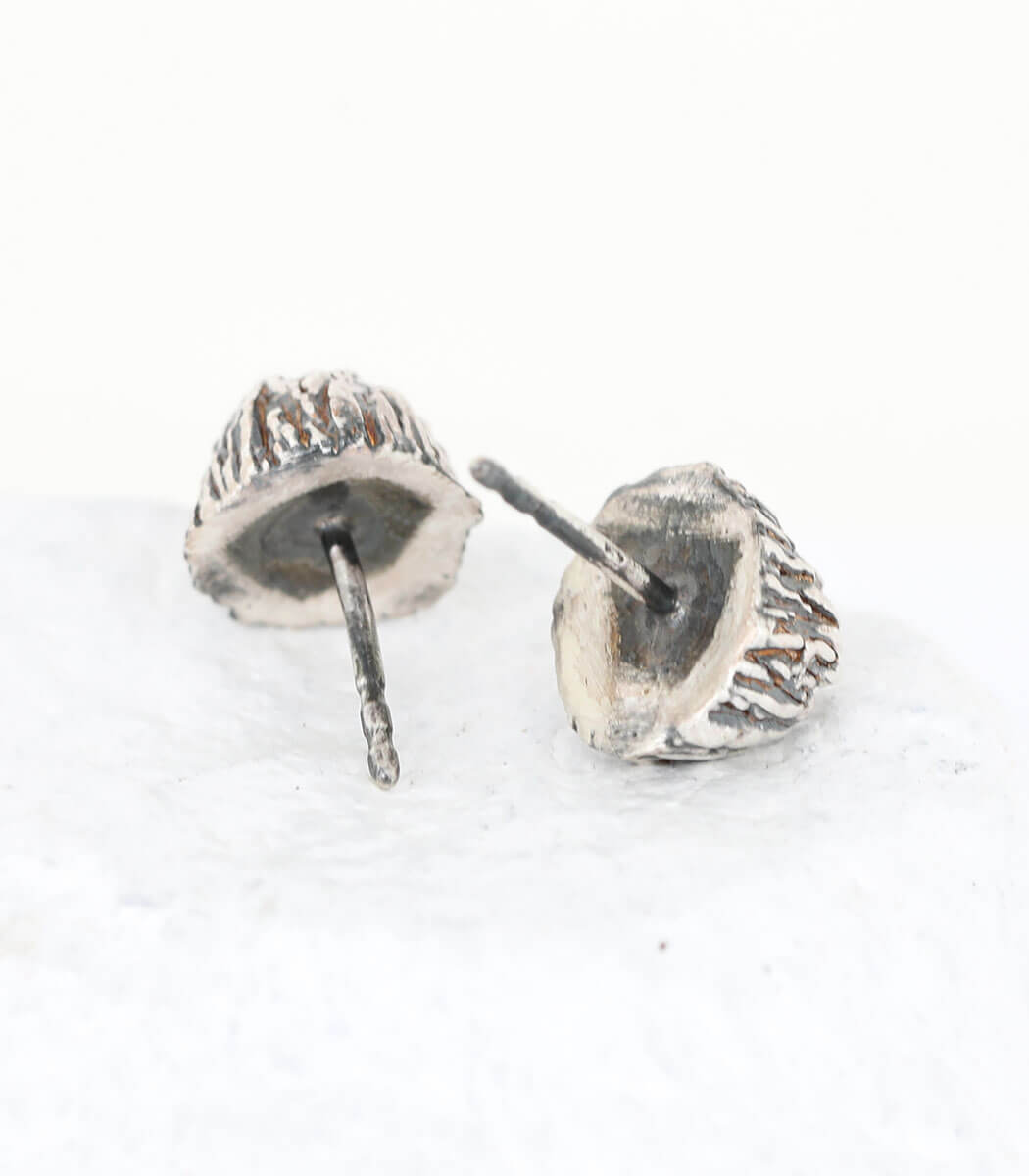 Silber Ohrstecker Steinstruktur