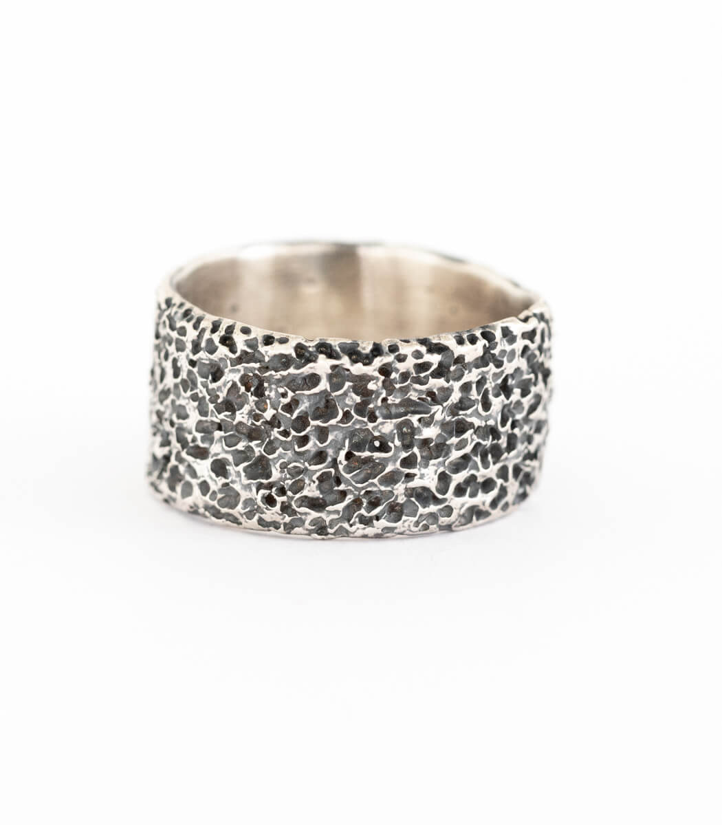 Silber Ring Korallenstruktur Gr. 58
