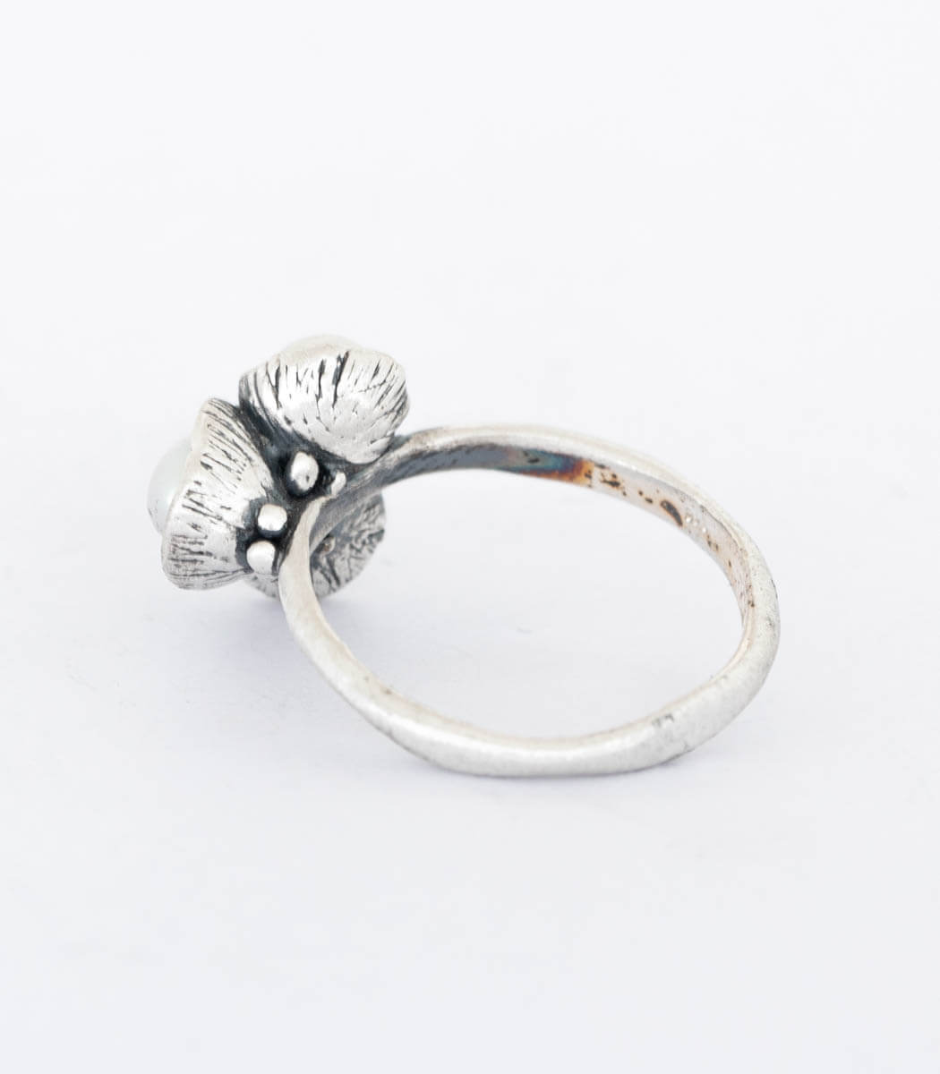 Silber Ring Blütenkelch Gr. 55