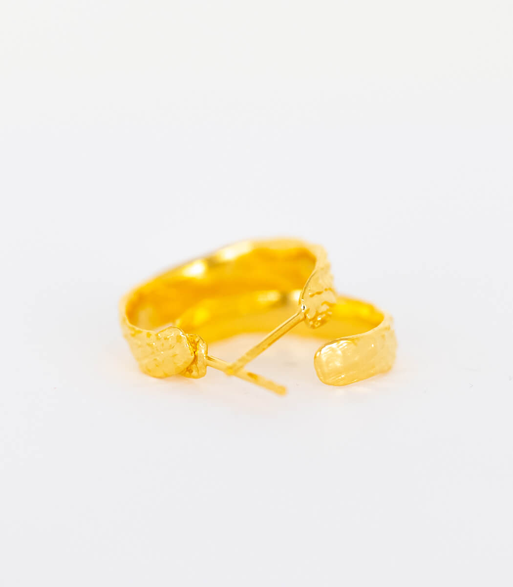 Gold Creolen Muschel