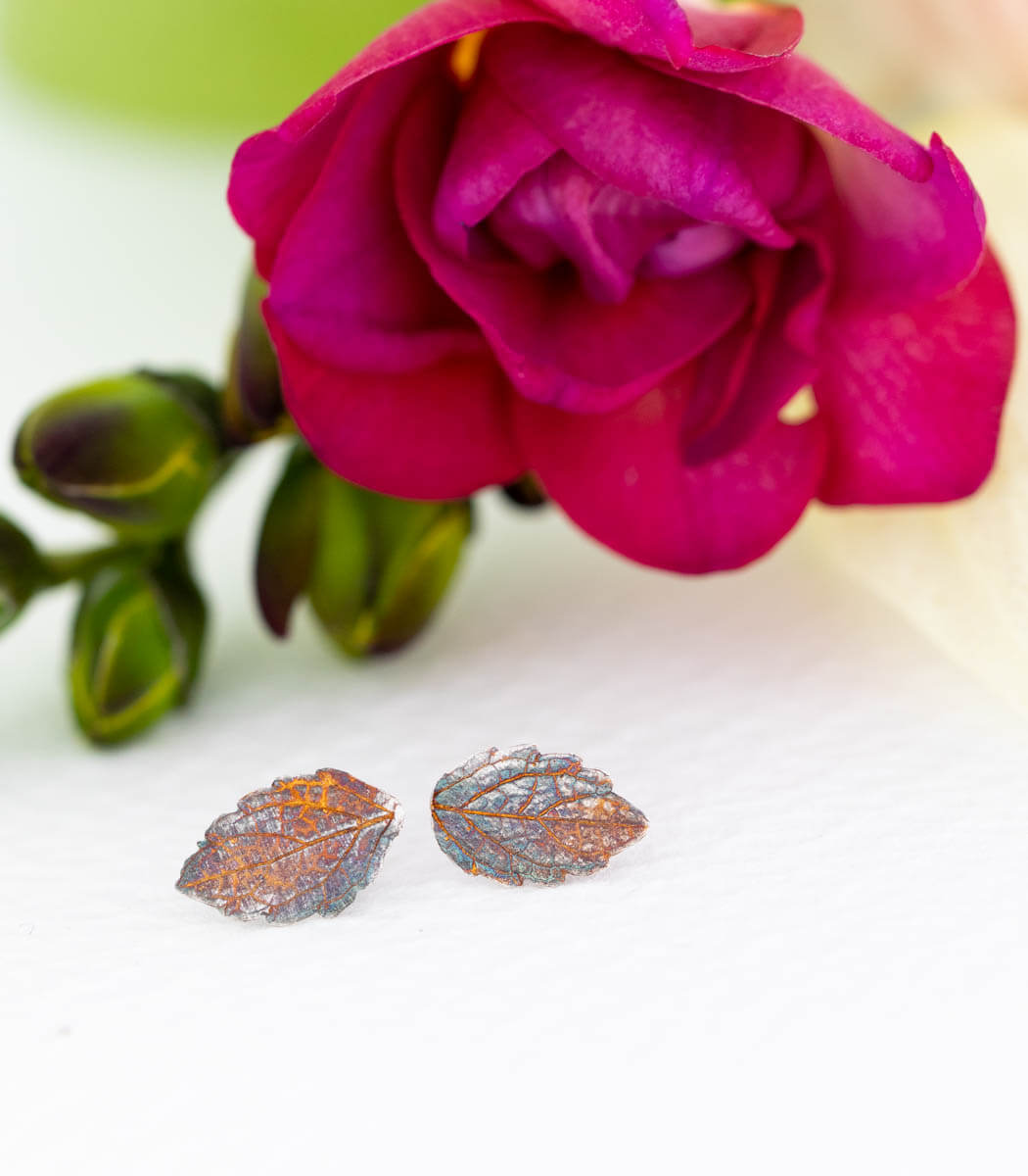 Silber Ohrstecker Melisse