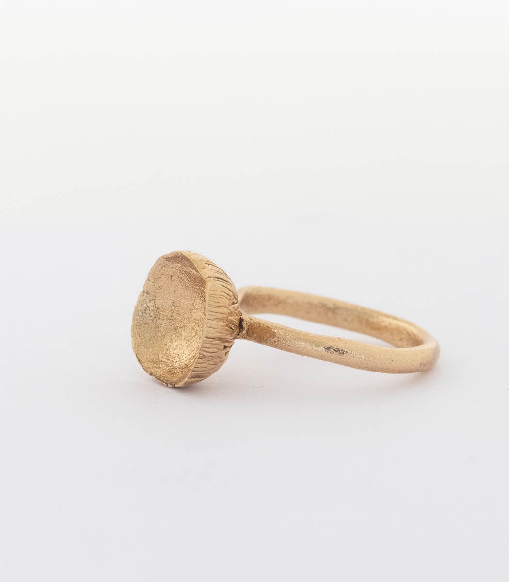 Bronze Ring Blüte Gr. 58