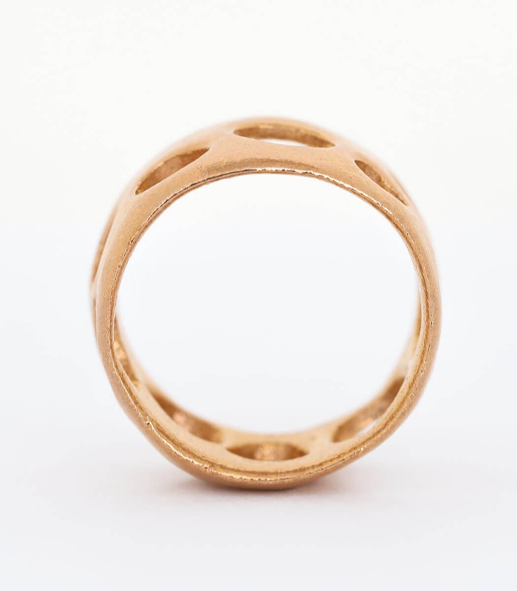 Bronze Ring Lochgestein Gr. 54