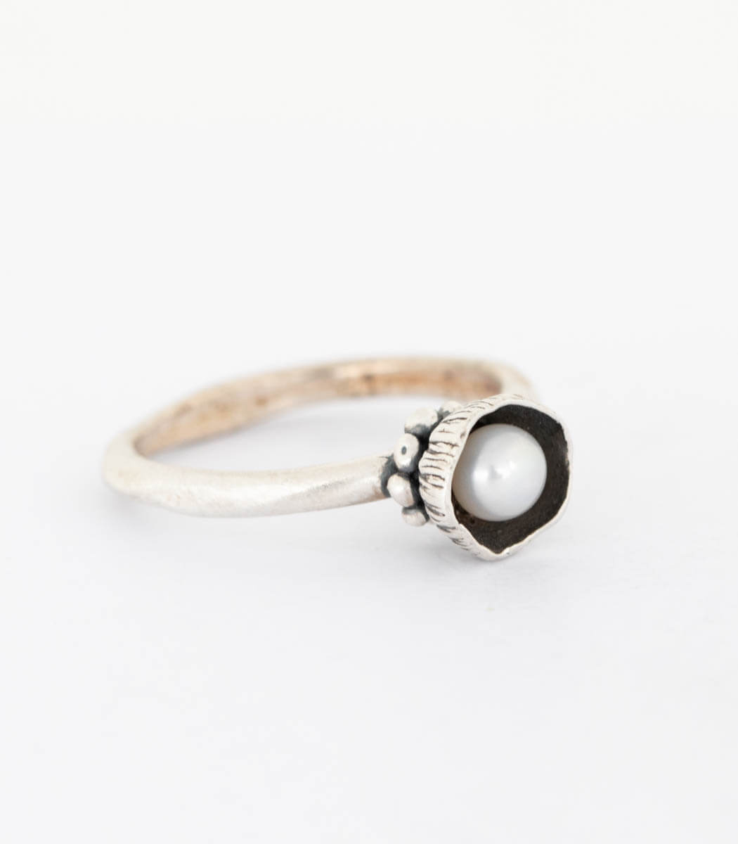 Silber Ring Blütenkelch Gr. 55