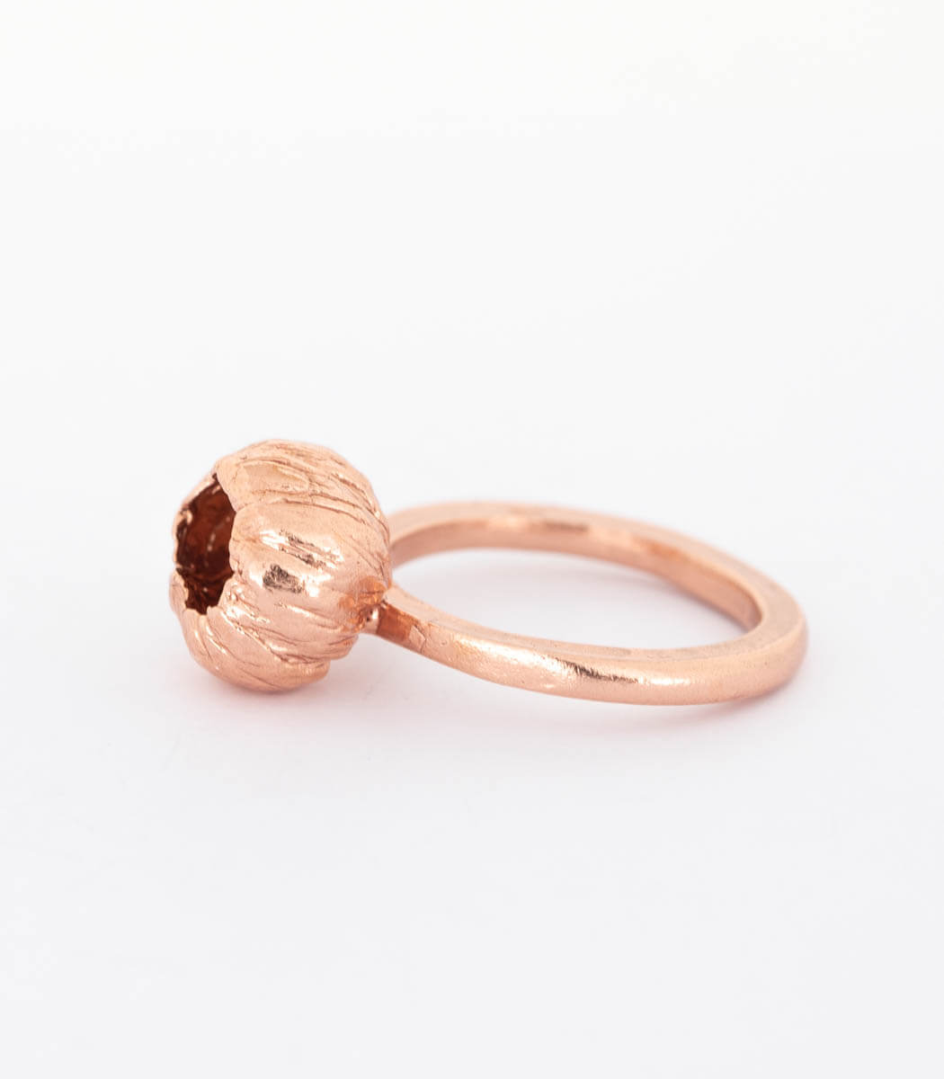 Bronze Ring Blüte Gr. 56
