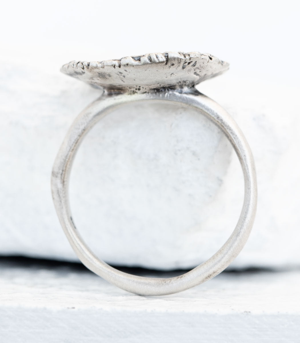 Silber Ring Korallenstruktur Gr. 59