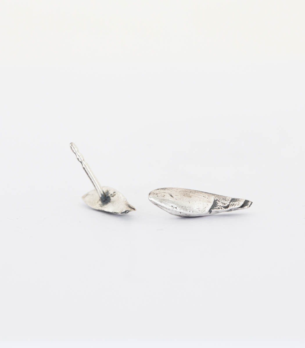 Silber Ohrstecker Getreidekorn