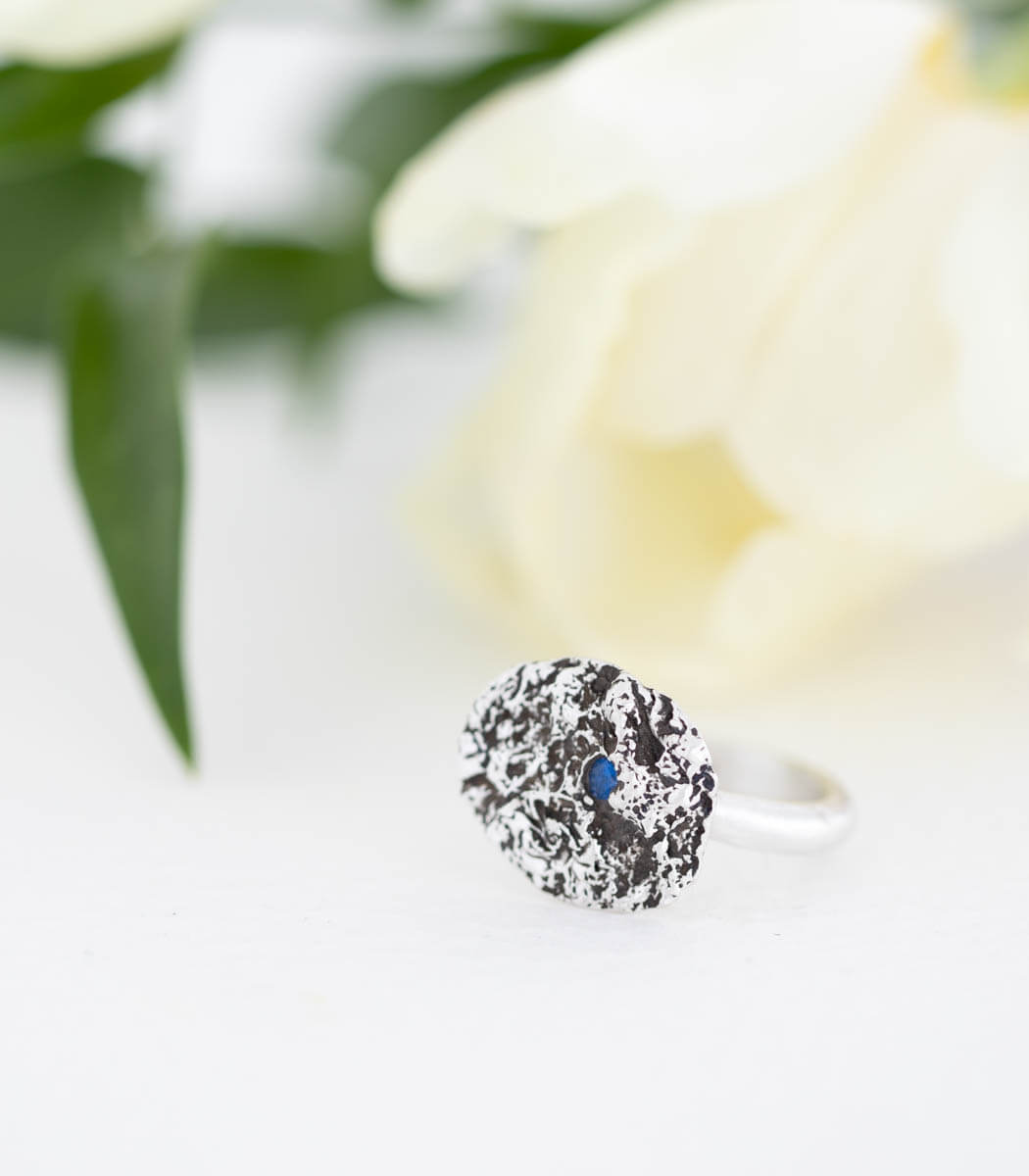 Silber Ring Stein Gr. 55