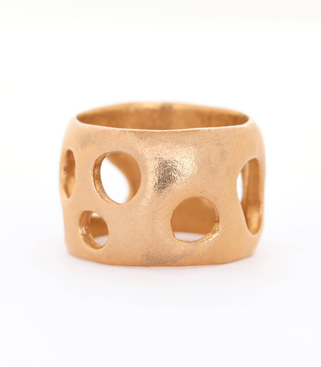 Bronze Ring Lochgestein Gr. 58