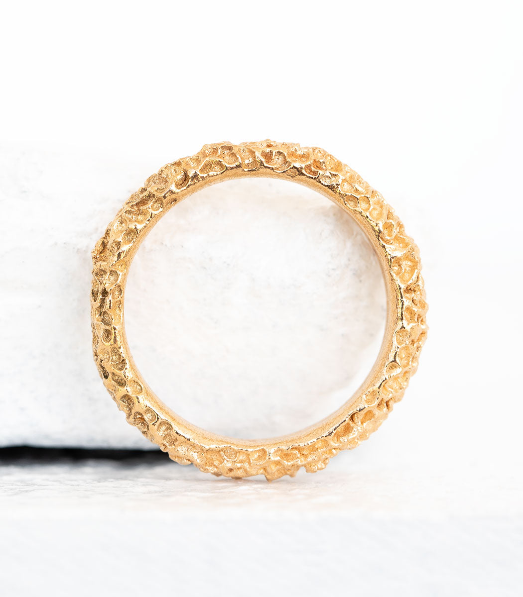 Bronze Ring Korallenstruktur Gr. 59
