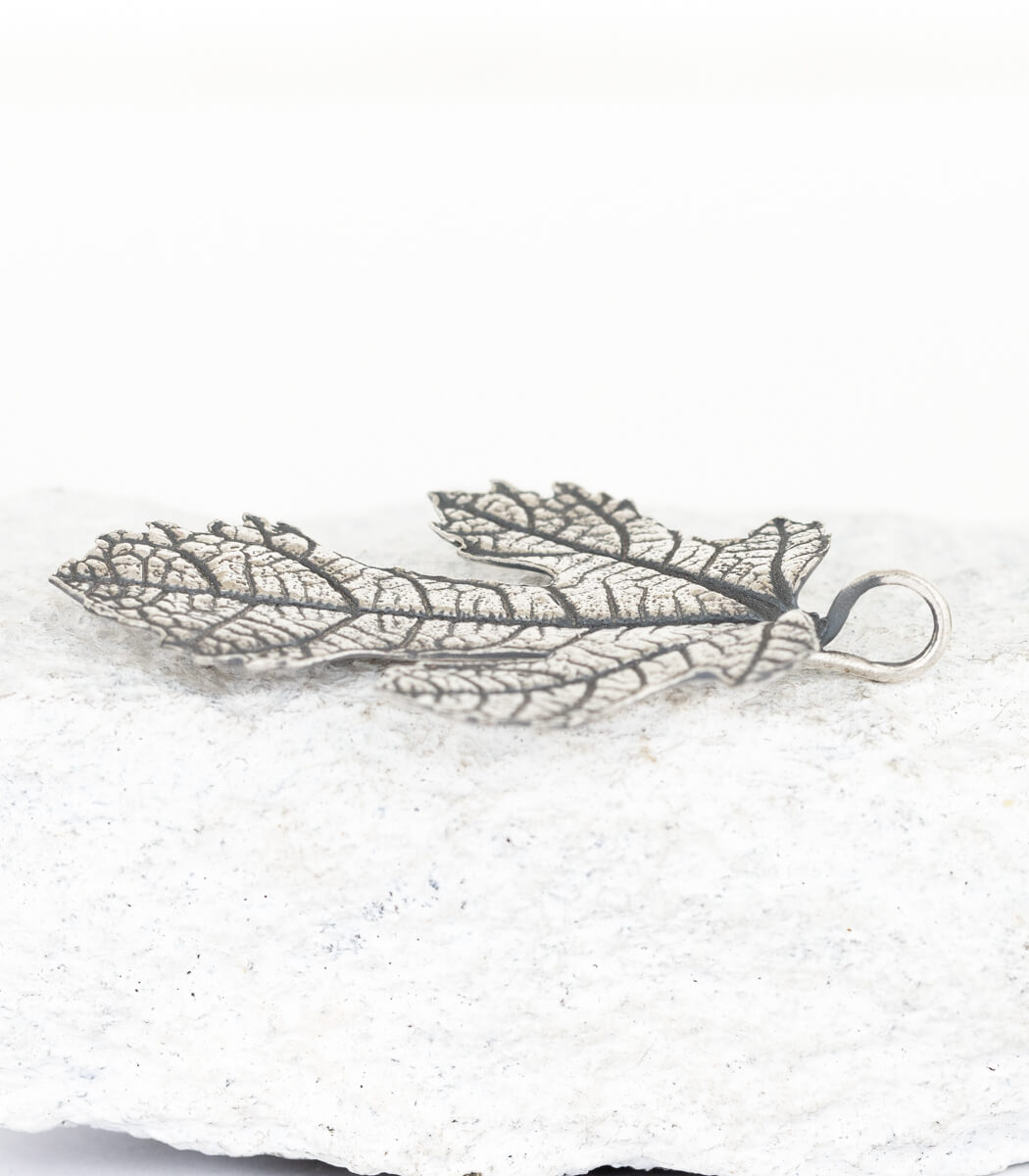 Silber Anhänger Feigenblatt