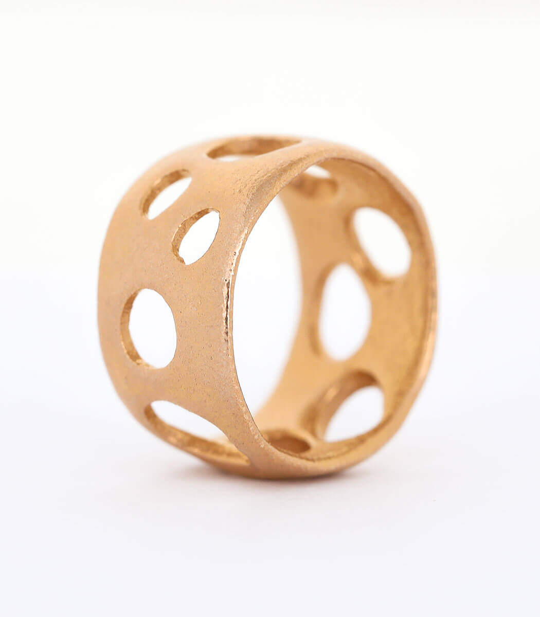 Bronze Ring Lochgestein Gr. 54