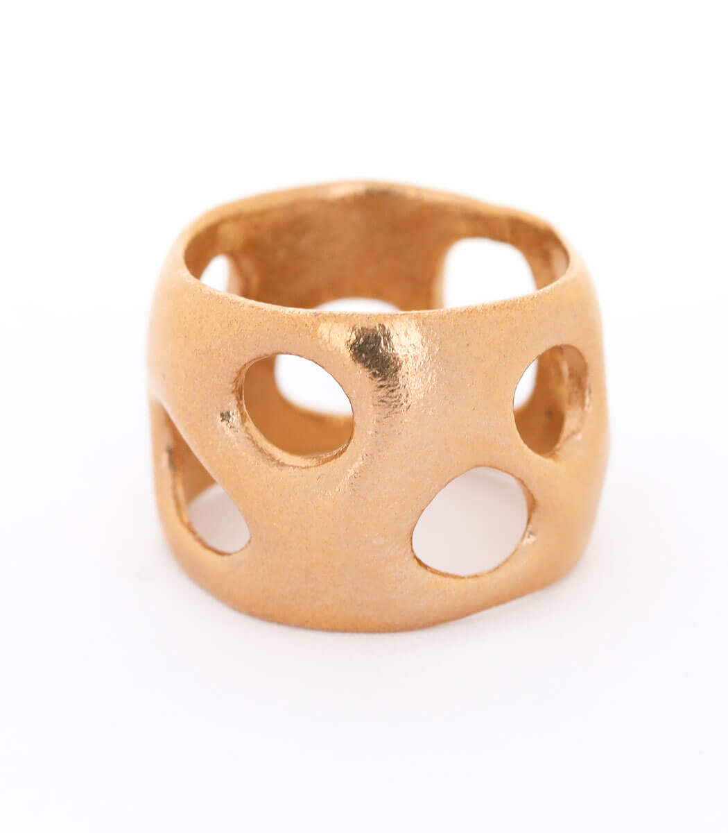 Bronze Ring Lochgestein Gr. 57