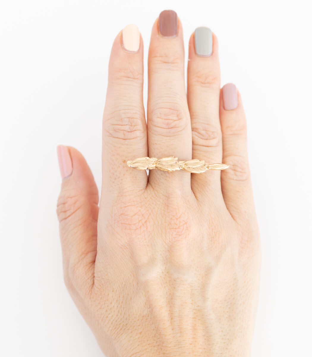 Bronze Ring Getreideähre Gr. 58