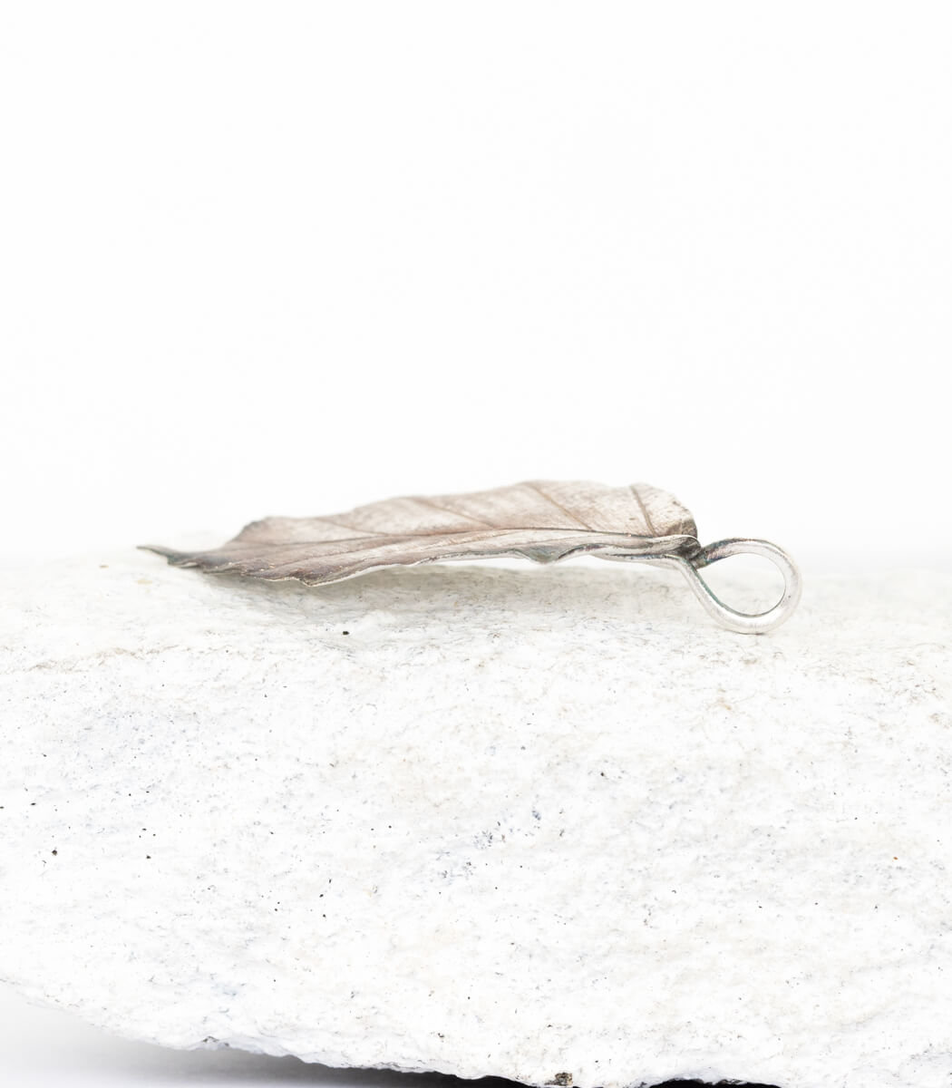Silber Anhänger Buchenblatt