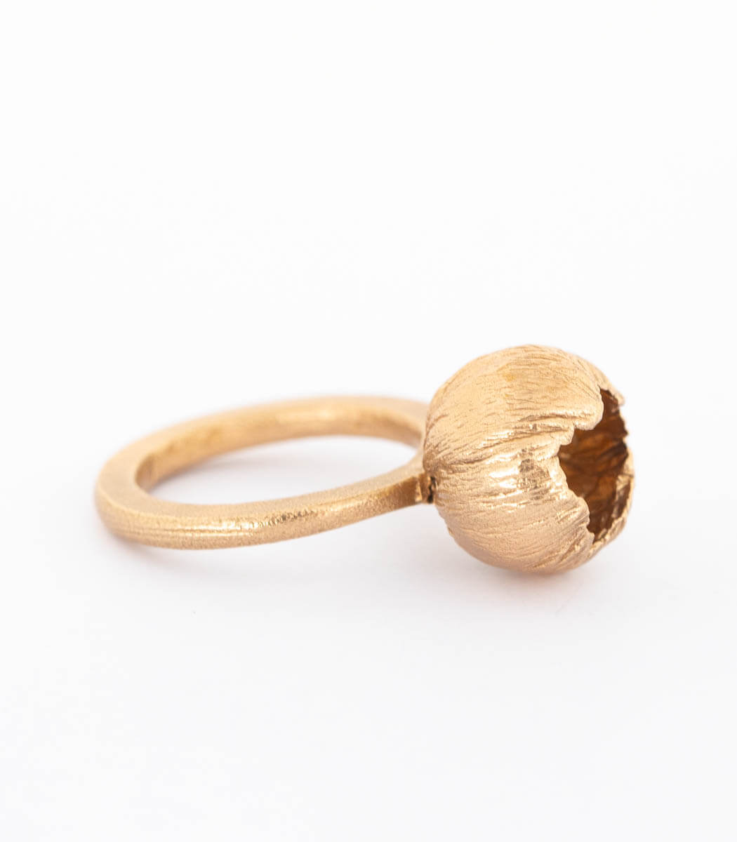 Bronze Ring Blüte Gr. 54