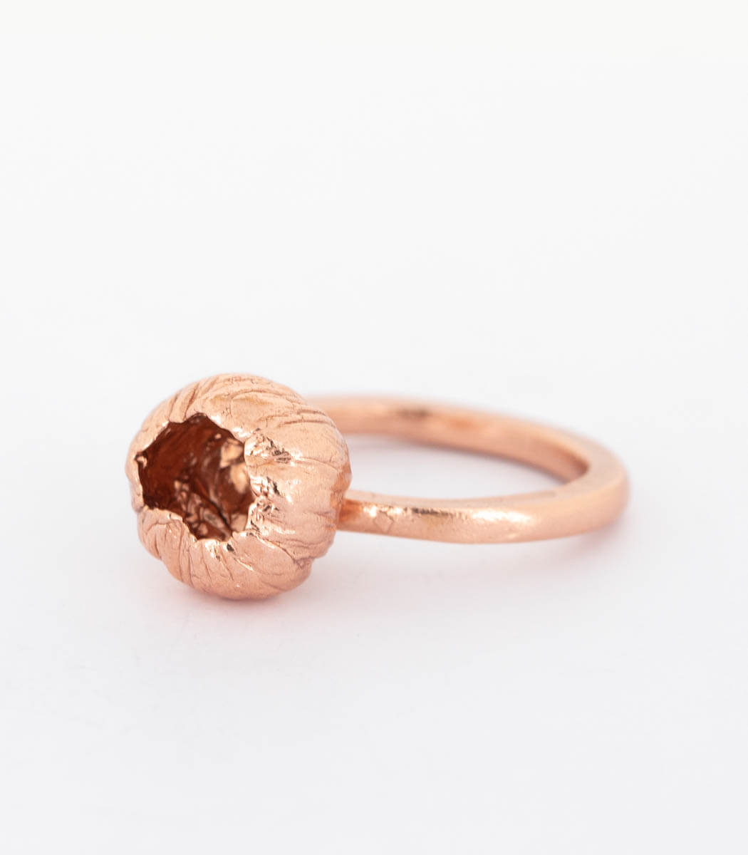 Bronze Ring Blüte Gr. 56