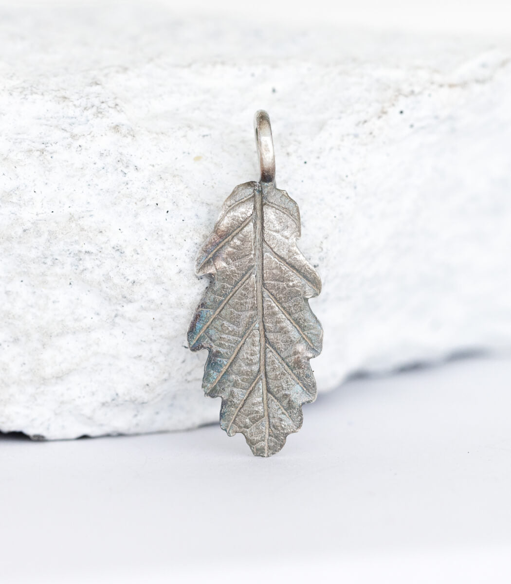 Silber Anhänger Eichenblatt