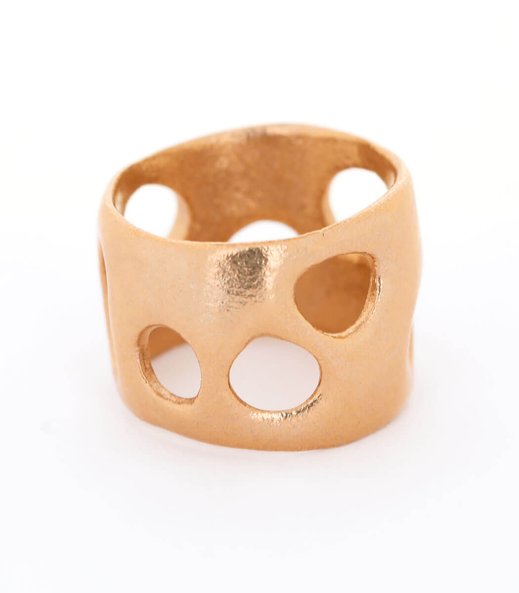 Bronze Ring Lochgestein Gr. 57