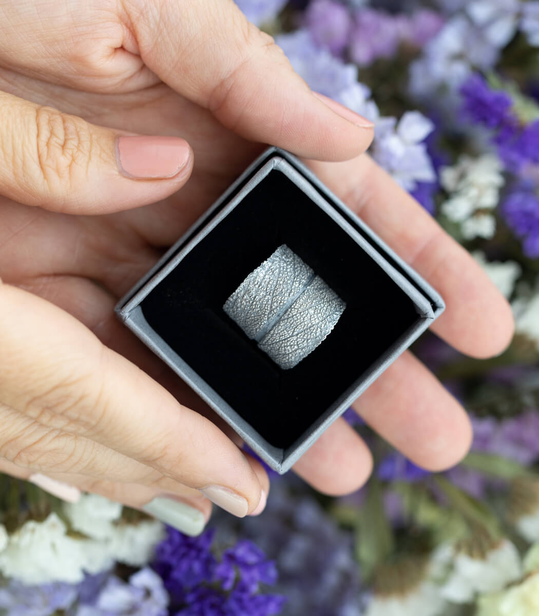 Silber Ring Salbei Gr. 58