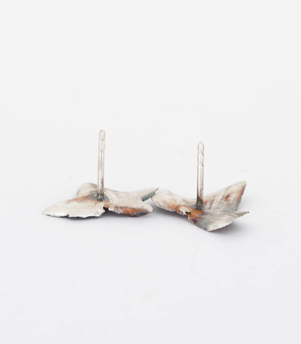 Silber Ohrstecker Efeublatt