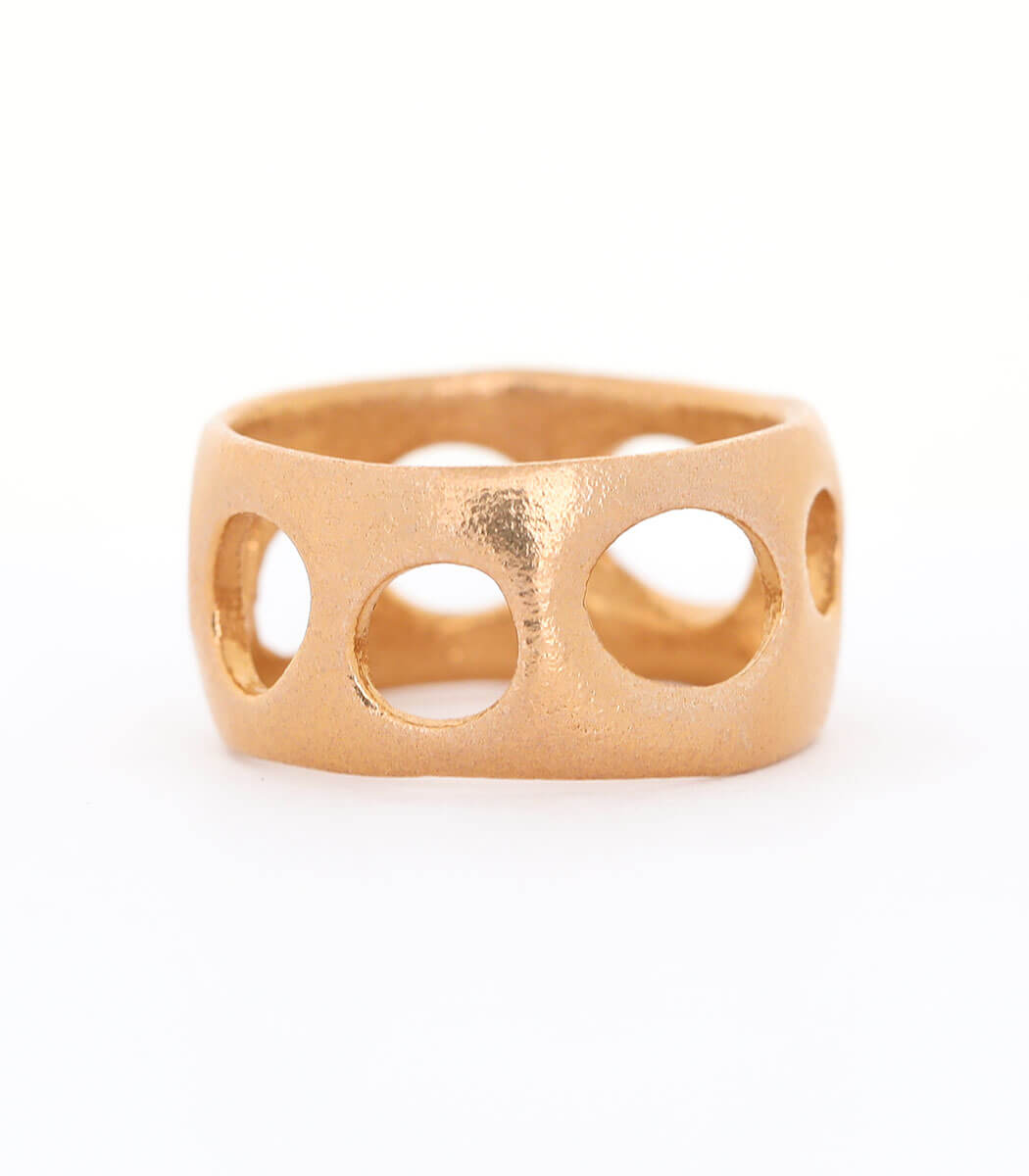 Bronze Ring Lochgestein Gr. 53