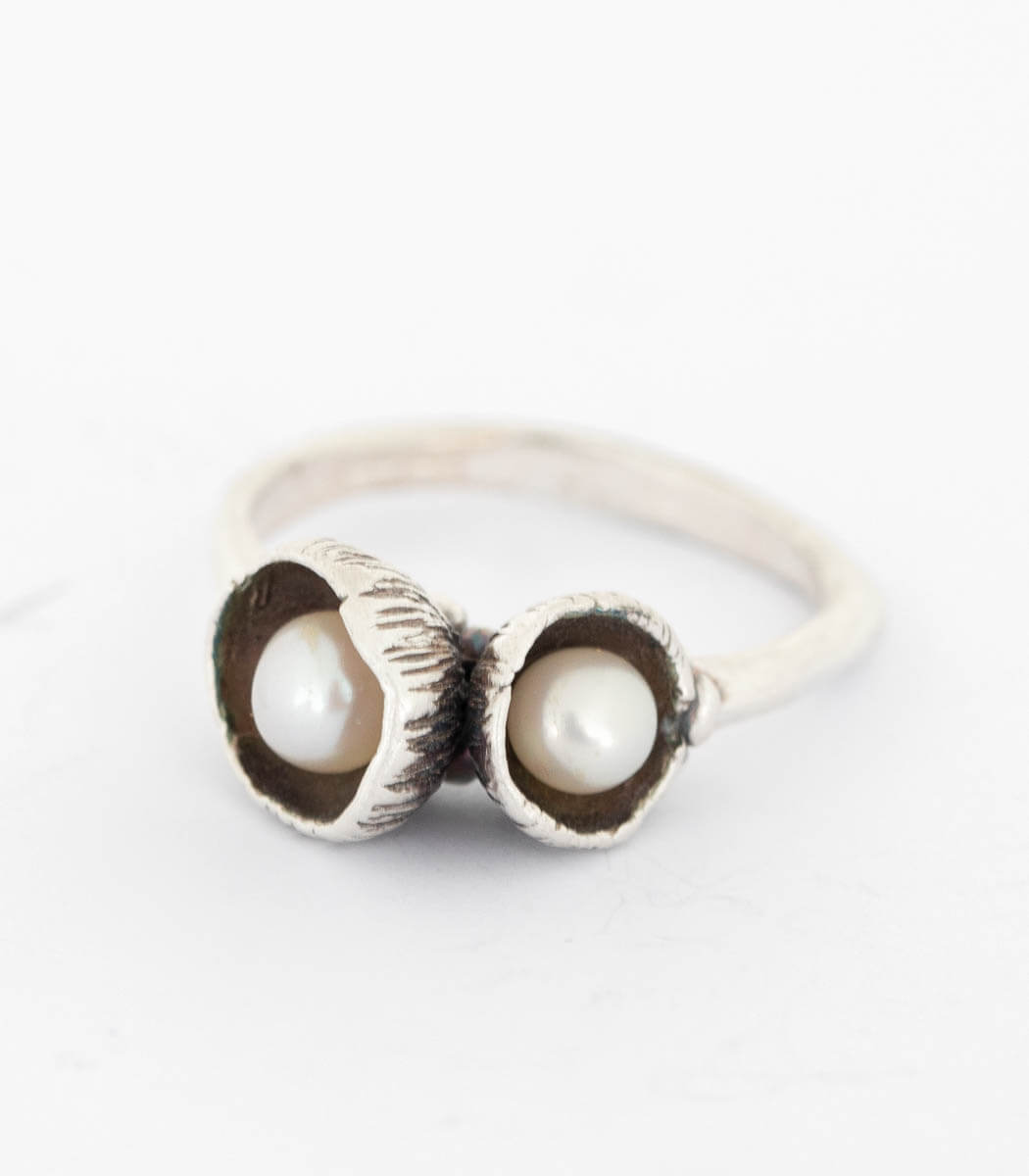 Silber Ring Blütenkelch Gr. 58