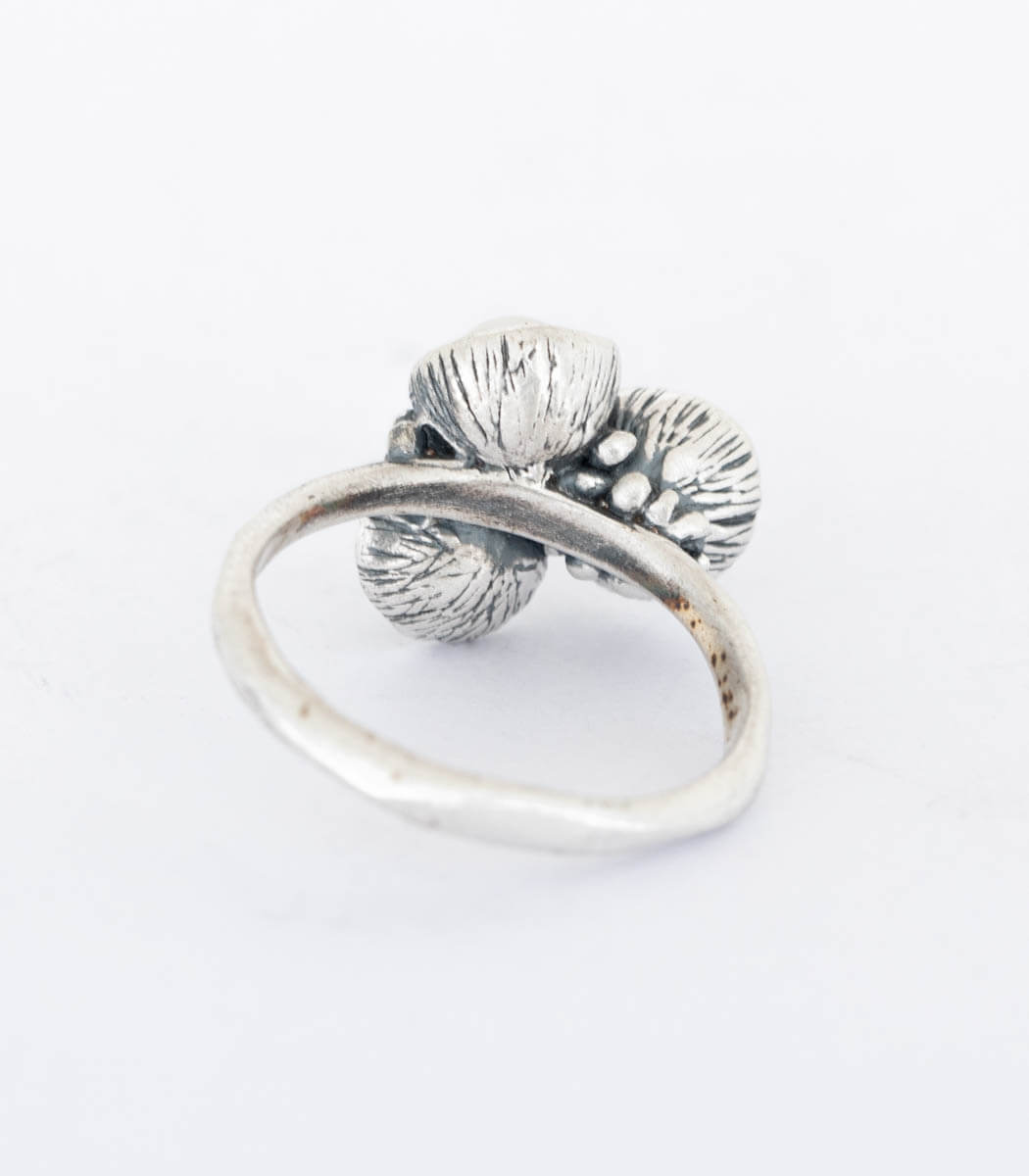 Silber Ring Blütenkelch Gr. 57