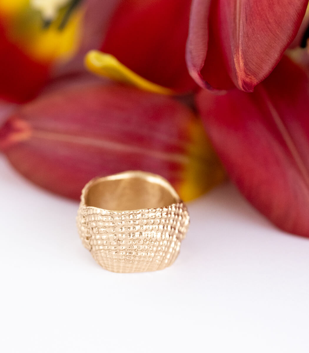Bronze Ring Muschel Gr.56