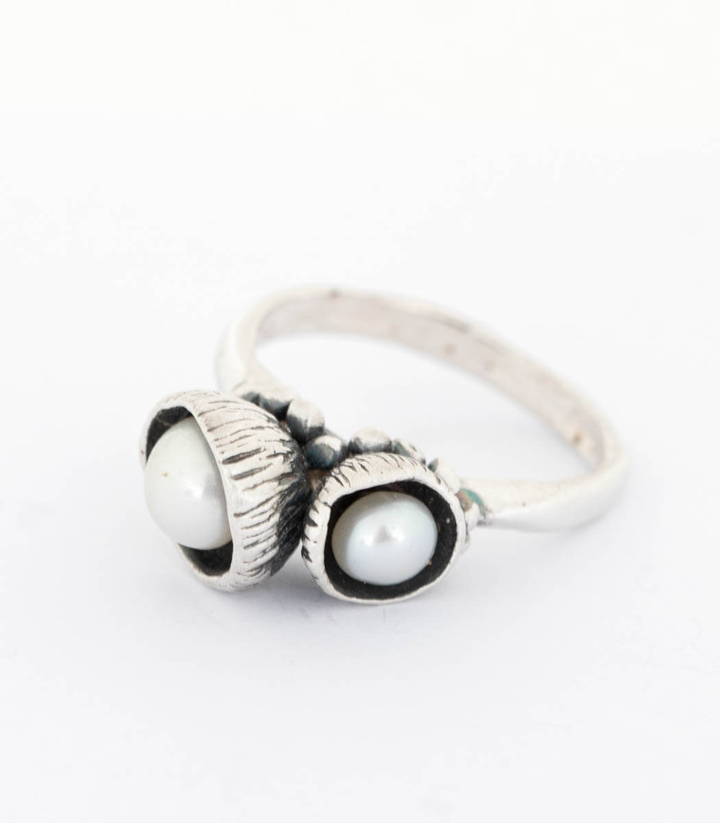 Silber Ring Blütenkelch Gr. 57