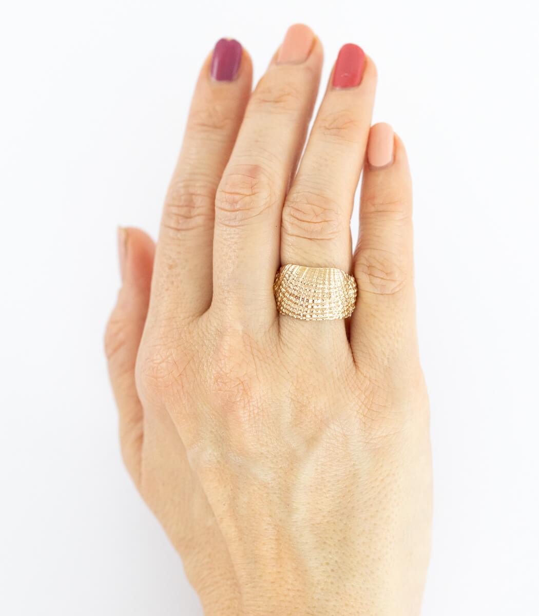 Bronze Ring Muschel Gr.56