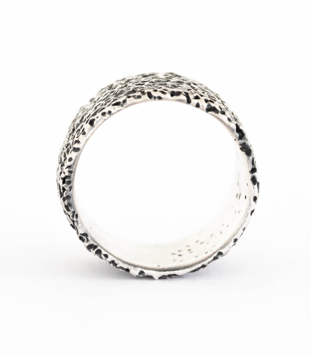 Silber Ring Korallenstruktur Gr. 61
