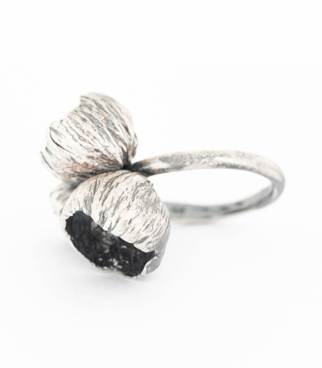 Silber Ring 3 Blüten Gr. 53