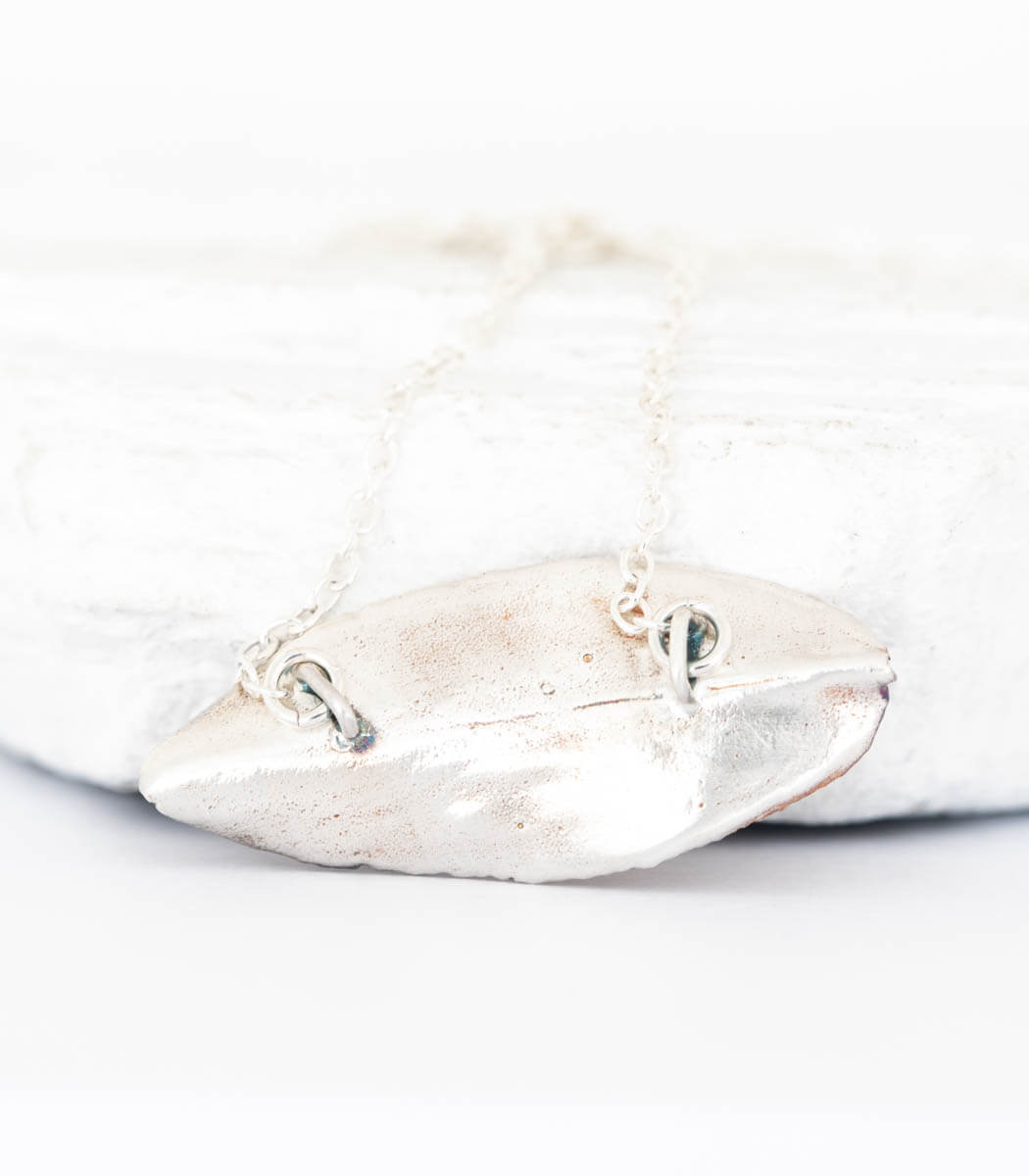 Silber Kette Salbeiblatt