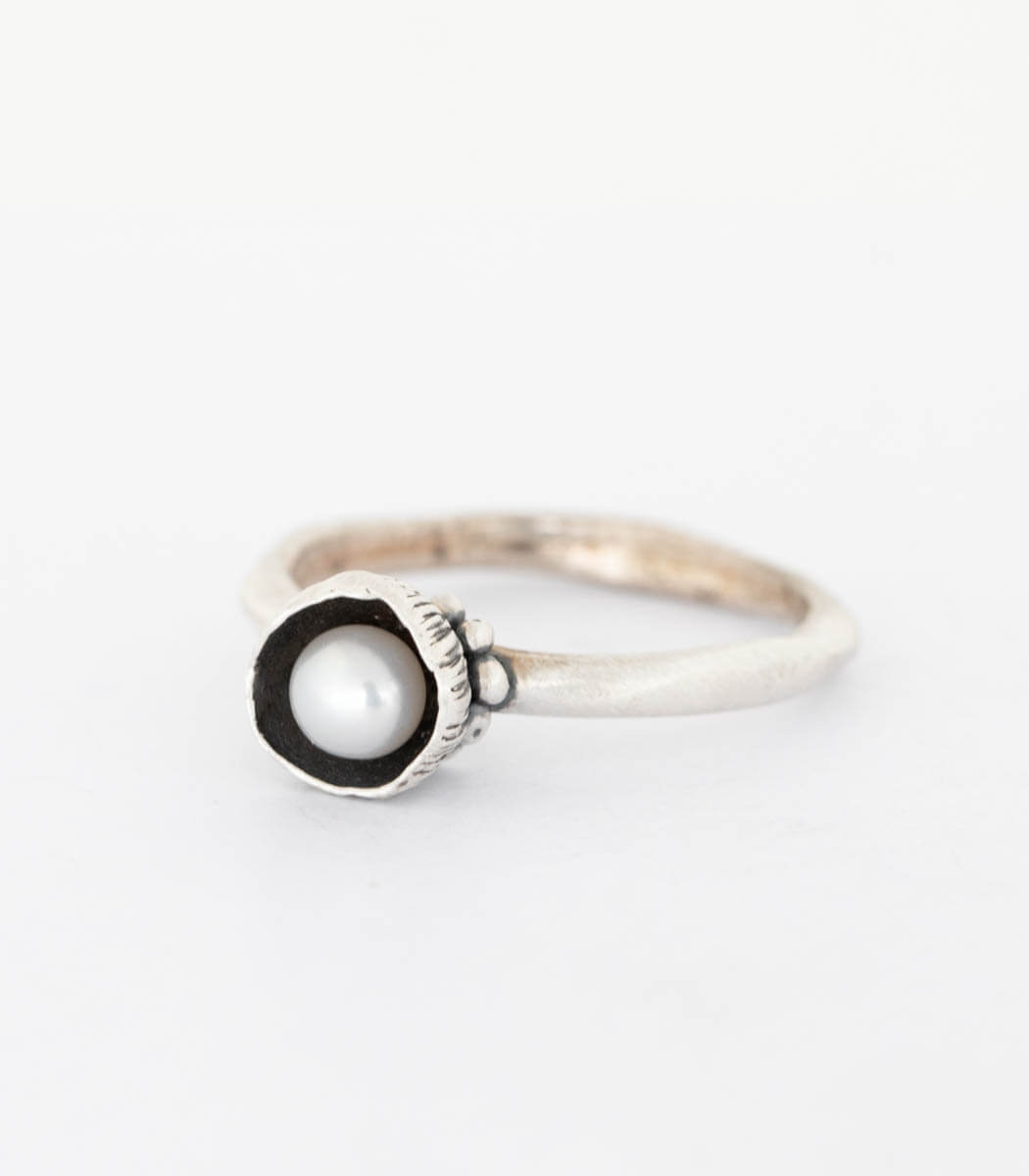 Silber Ring Blütenkelch Gr. 55