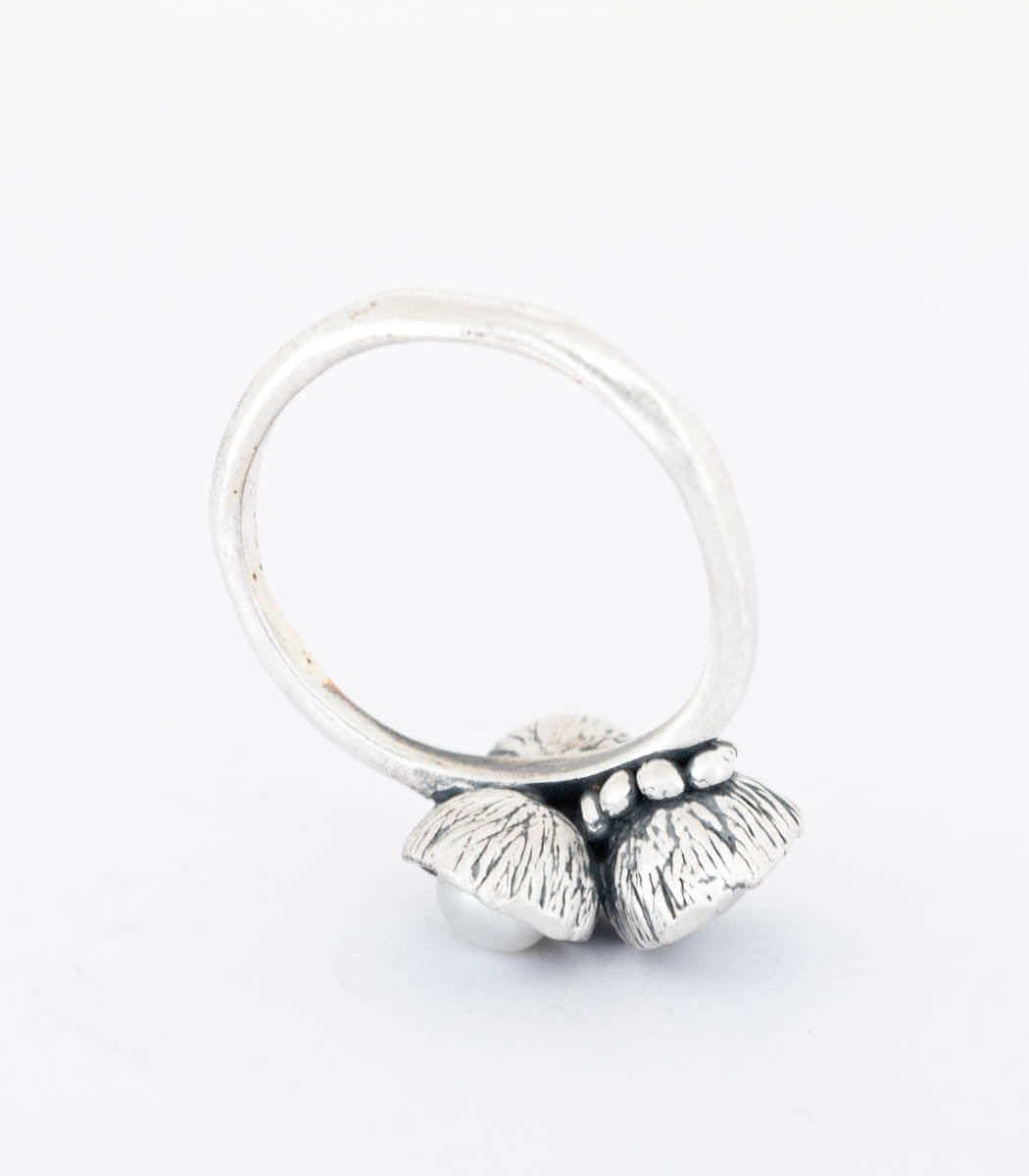 Silber Ring Blütenkelch Gr. 57