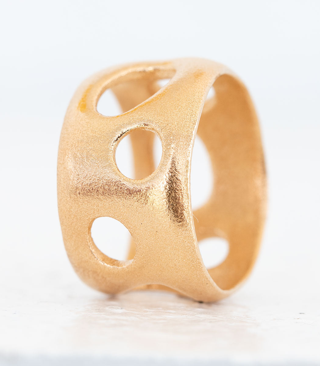 Bronze Ring Lochgestein Gr. 59