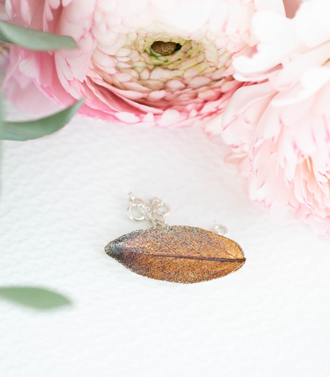 Silber Kette Salbeiblatt