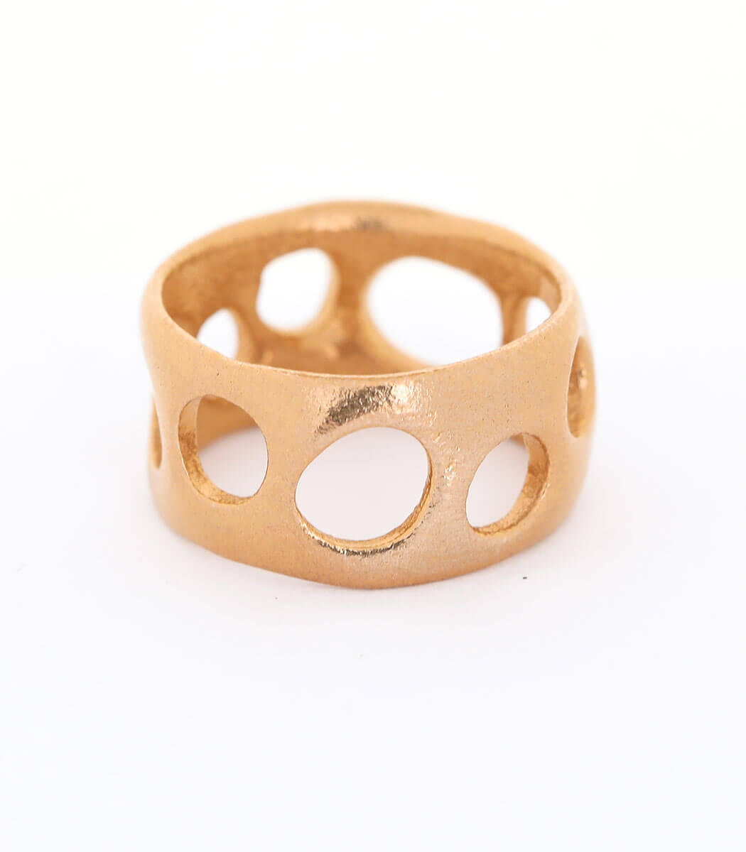 Bronze Ring Lochgestein Gr. 53