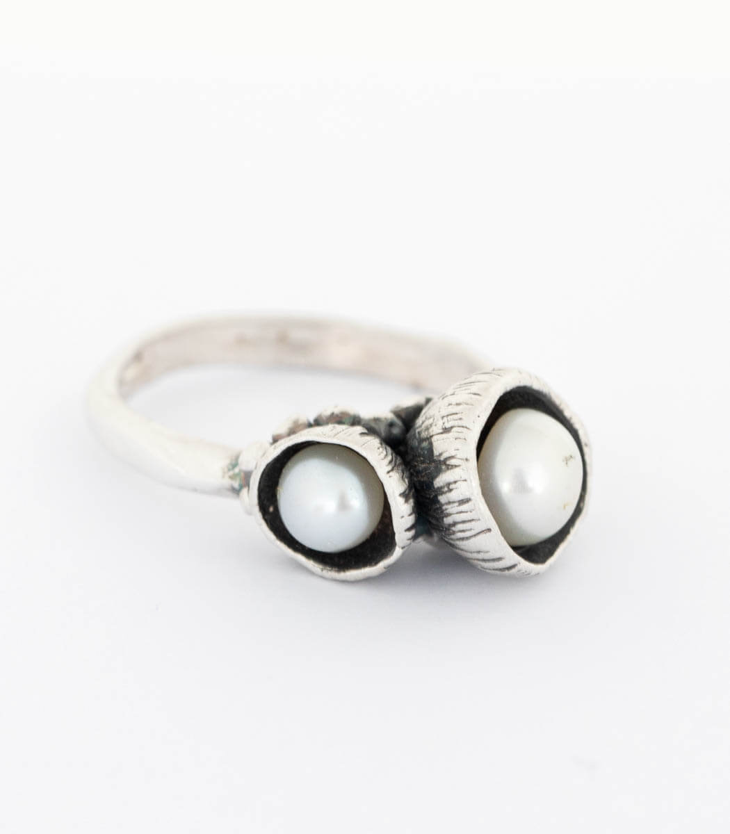 Silber Ring Blütenkelch Gr. 57