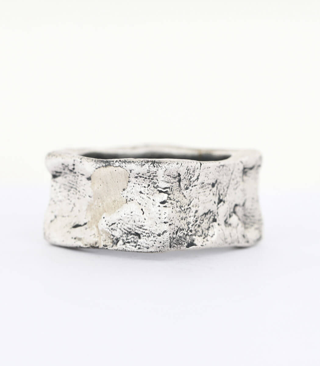 Silber Ring Steinstruktur Gr. 61