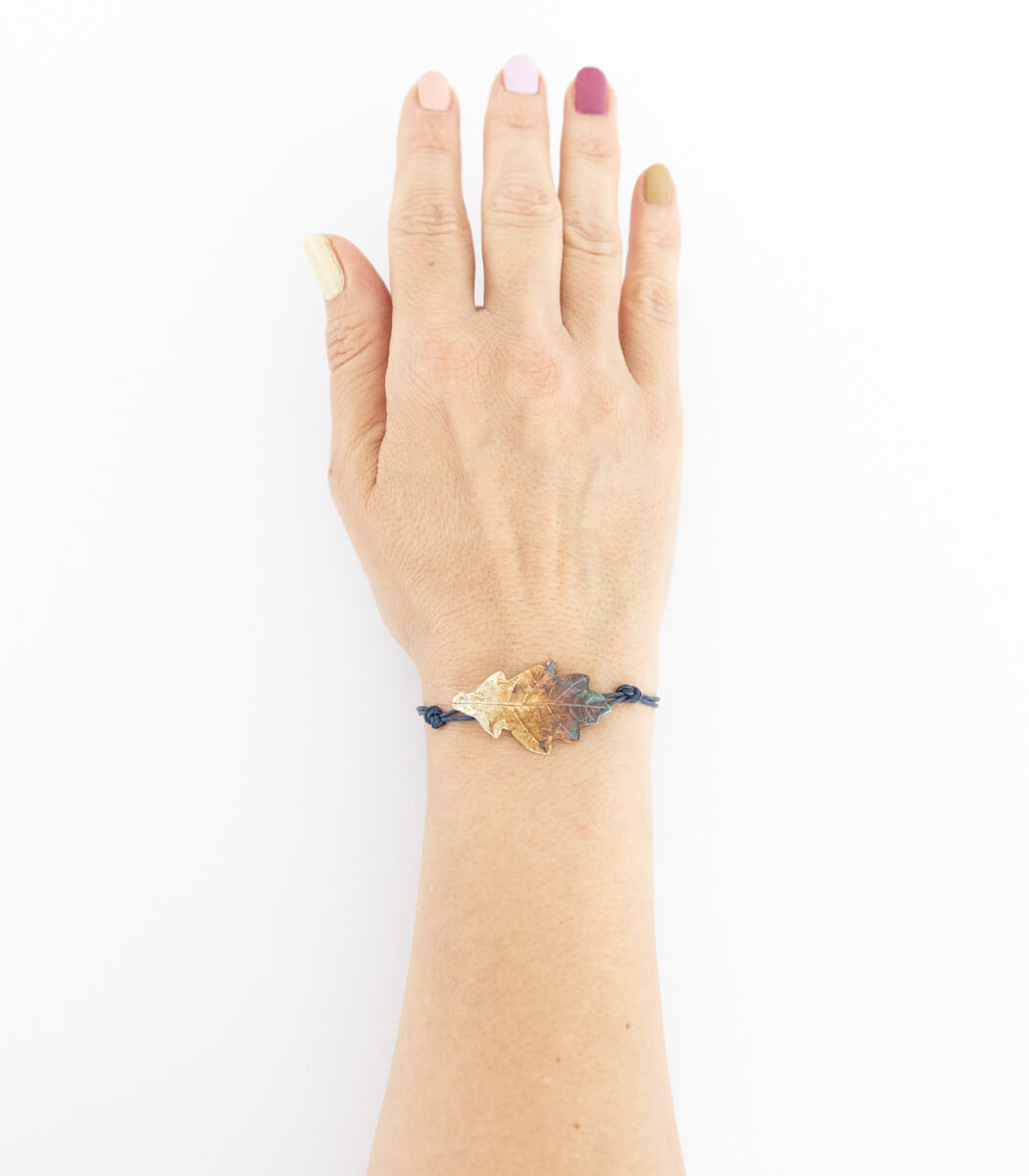 Silber Armband Eichenblatt