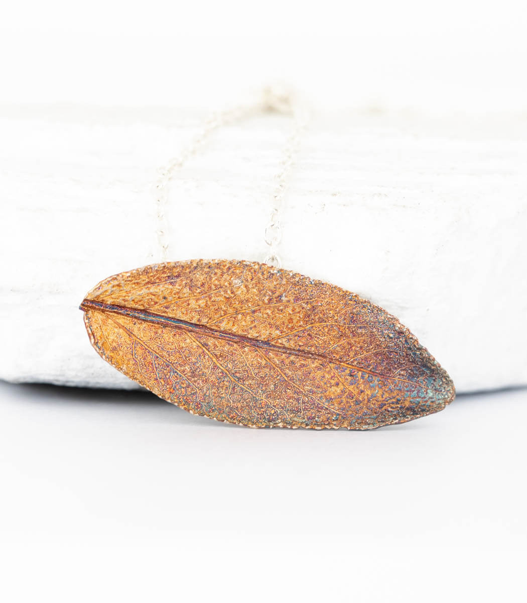 Silber Kette Salbeiblatt
