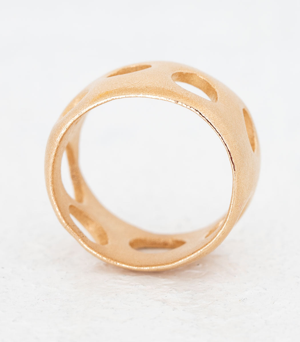 Bronze Ring Lochgestein Gr. 56